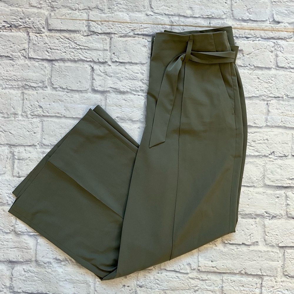 Raffaello Rossi Sage Green Wide Leg Trousers